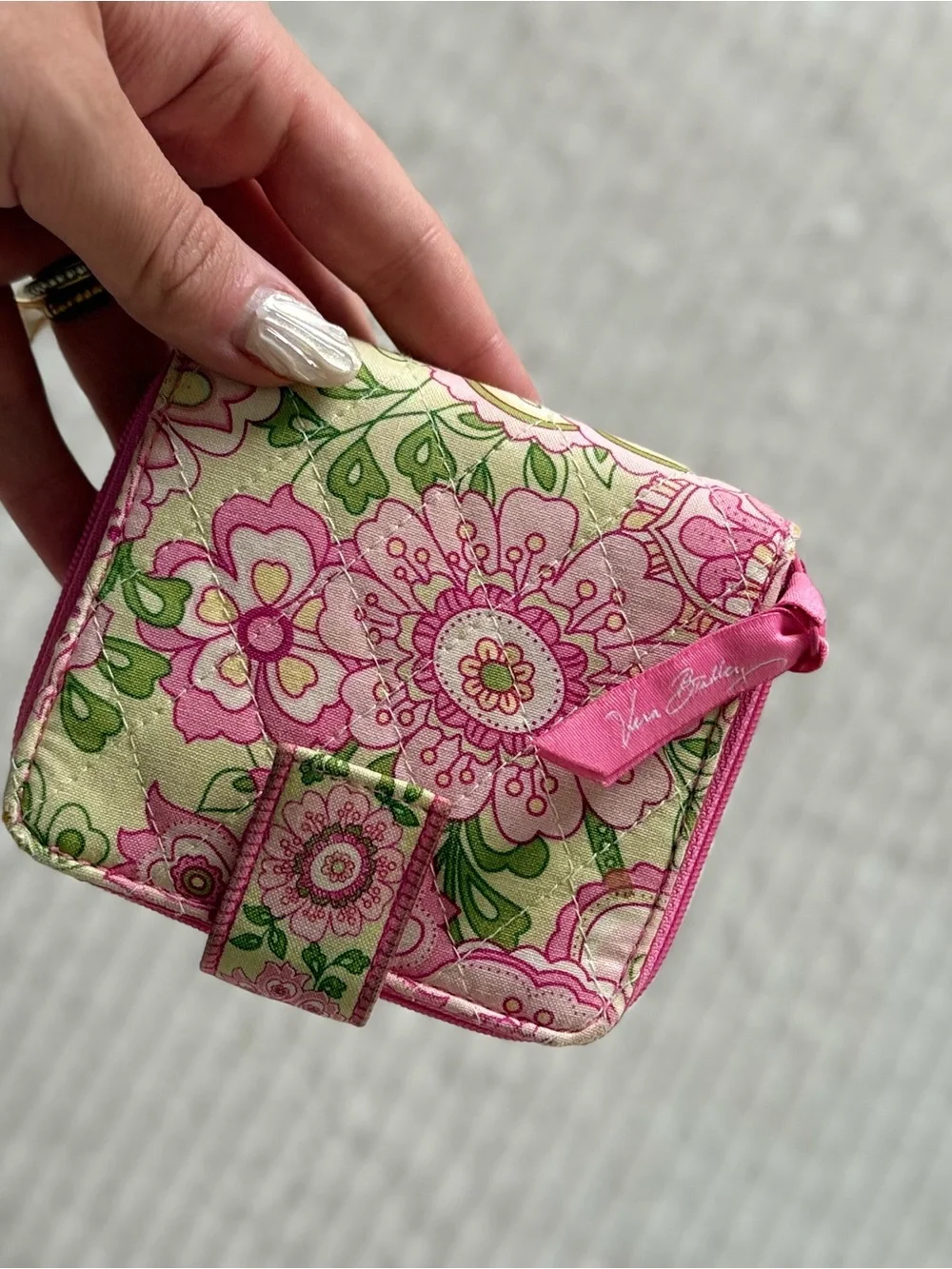 Rare Vintage Vera Bradley Pink Petal Tote Bag & Accessory Set Quilted Florals